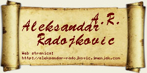 Aleksandar Radojković vizit kartica